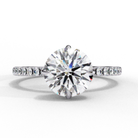 18KT Female Hidden Halo 3.06 Ring