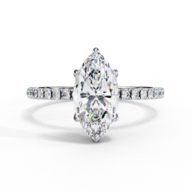 18KT Female Hidden Halo 3.12 Ring