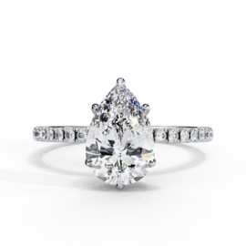 18KT Female Hidden Halo 2.79 Ring