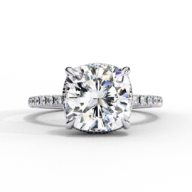 18KT Female Hidden Halo 3.23 Ring