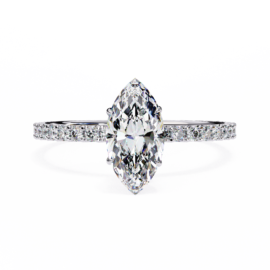 18KT Female Hidden Halo 1.78 Ring