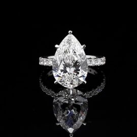 Pear-Cut Lab-Grown Diamond Engagement Ring