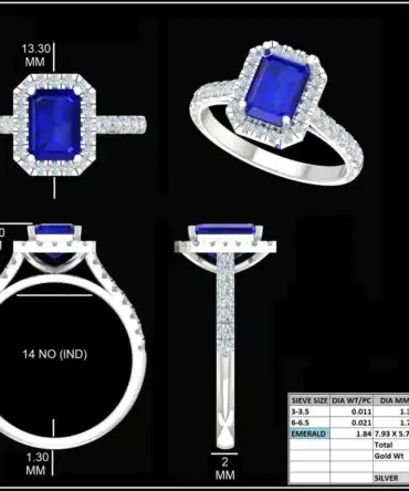 FEMALE HIDDEN HALO RING