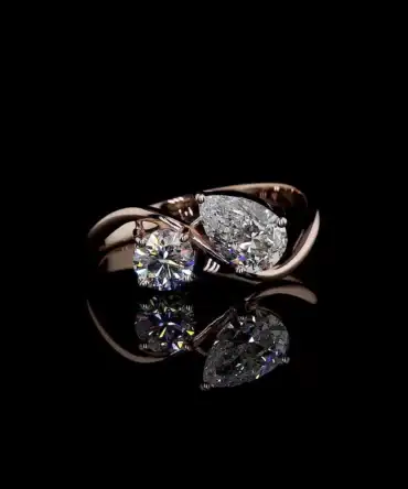 FEMALE TWO STONE RING
